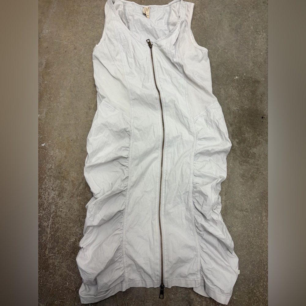 Xcvi lagenlook zipper rushed dress
